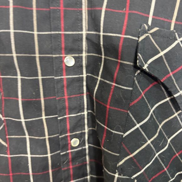 Ely Cattleman 2XL Tall Pearl Snap Western Shirt Plaid Cottagecore Rodeo Vibe - Picture 2 of 7